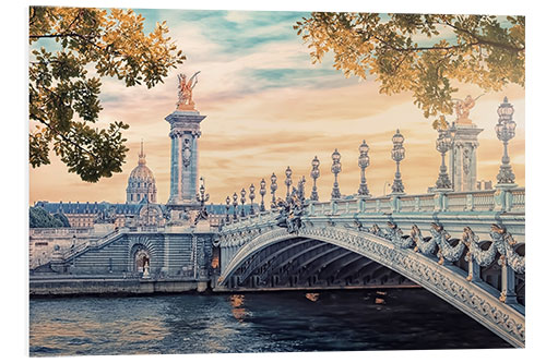 Foam board print Beautiful Paris