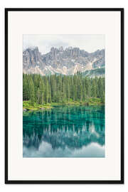 Gerahmter Kunstdruck Karersee