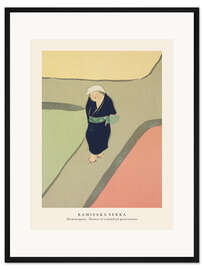 Gerahmter Kunstdruck A path through the fields, Flowers of a Hundred Generations (Momoyogusa)