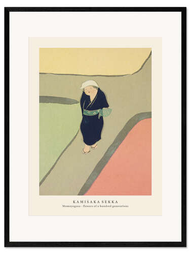 Framed art print A path through the fields, Flowers of a Hundred Generations (Momoyogusa)
