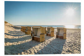 Foam board print Beach chairs on the beach on Sylt