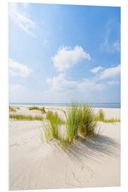 Foam board print Summer weather on the North Sea beach