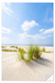 Wandsticker Sommerwetter am Nordseestrand