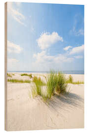 Holzbild Sommerwetter am Nordseestrand