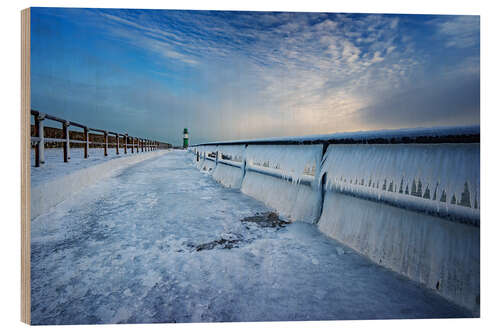 Trätavla Frozen Coast