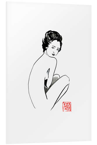 Tableau en PVC Geisha nude in profile