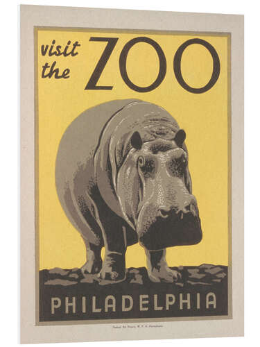 Stampa su PVC Visit the Zoo (Vintage Philidelphia Zoo Advert)