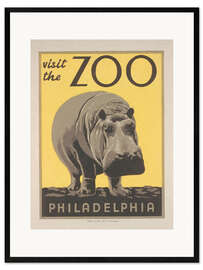 Framed art print Visit the Zoo (Vintage Philidelphia Zoo Advert)