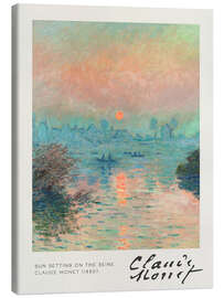 Tableau sur toile  Sun Setting on the Seine (Soleil couchant sur la Seine à Lavacourt, effet d&#039;hiver) - Claude Monet