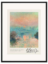 Gerahmter Kunstdruck Sun Setting on the Seine
