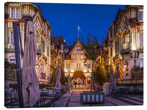 Canvas print Historic Hotel Le Normandy in the evening