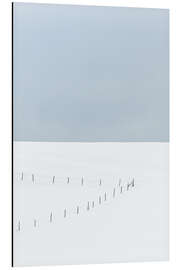 Aluminiumsbilde Fence in the snow