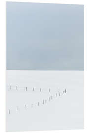 Hartschaumbild Zaun im Schnee