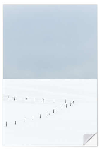 Wall sticker Fence in the snow