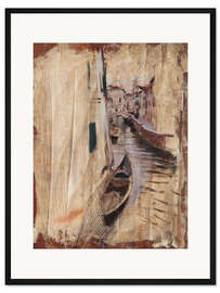 Gerahmter Kunstdruck Blick in einen venezianischen Kanal