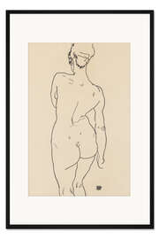 Gerahmter Kunstdruck Weiblicher Rückenakt