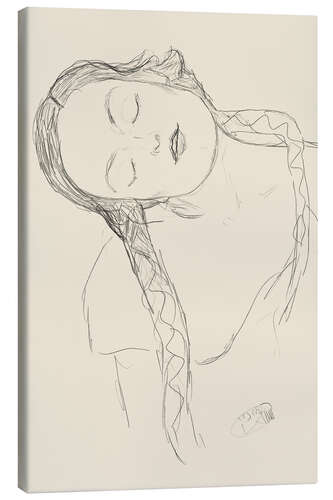 Canvas-taulu Half-Figure of a Young Woman