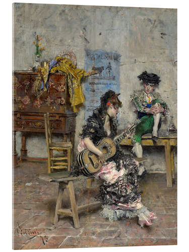 Acrylglasbild Guitarrenspielerin