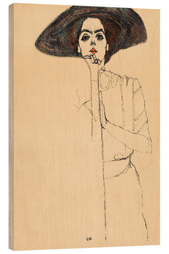 Wood print Portrait of a Woman II