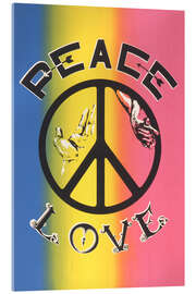 Cuadro de metacrilato Peace, Love