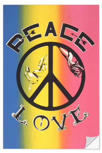 Sticker mural Peace, Love