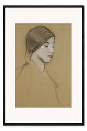 Gerahmter Kunstdruck Gesicht eines Mädchens