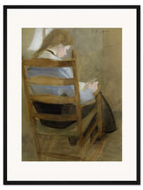 Gerahmter Kunstdruck Mädchen liest