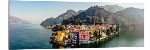 Quadro em alumínio Varenna panorama, lake Como