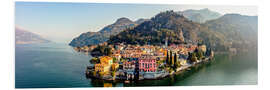 Foam board print Varenna panorama, lake Como