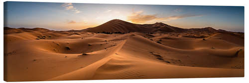 Lærredsbillede Sunset on the Sahara, Morocco