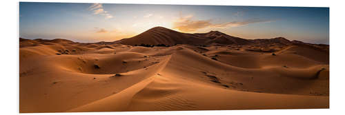 Foam board print Sunset on the Sahara, Morocco