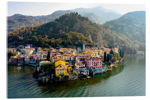 Acrylic print Aerial view of Varenna, lake Como