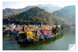 Wall sticker Aerial view of Varenna, lake Como