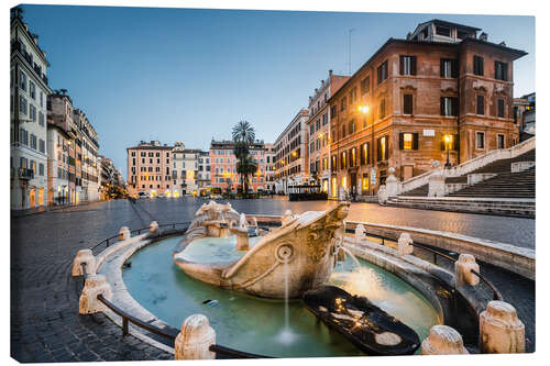 Lærredsbillede Spanish Stairs, Rome, Italy II