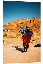 Foam board print The rampant horse, Ait Benhaddou, Morocco
