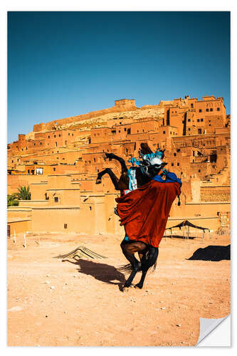 Muursticker The rampant horse, Ait Benhaddou, Morocco