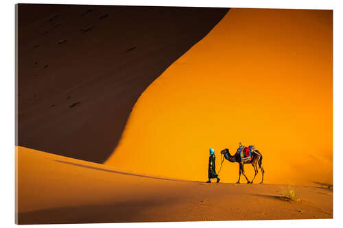 Cuadro de metacrilato Tuareg man with camel, Morocco