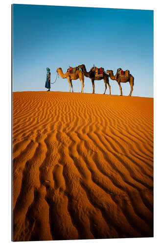 Tableau en plexi-alu Tuareg with camels, Morocco