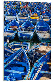 Aluminiumsbilde Blue fishing boats, Morocco