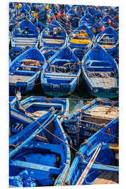 PVC print Blue fishing boats, Morocco