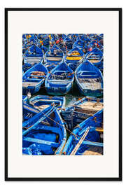Gerahmter Kunstdruck Blaue Fischerboote, Marokko