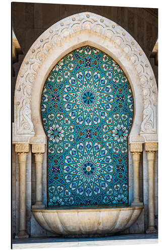 Alumiinitaulu Ornate fountain, Casablanca, Morocco