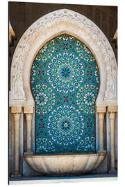 Magnettafel Verzierter Brunnen, Casablanca, Marokko