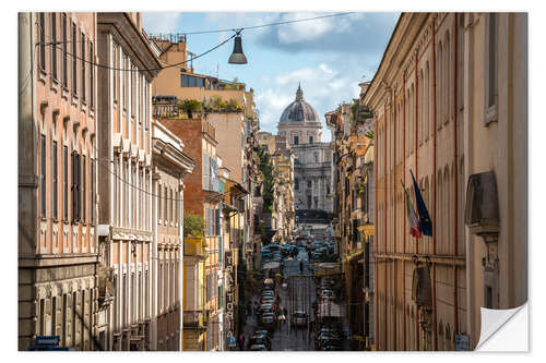 Naklejka na ścianę In the streets of Monti, Rome