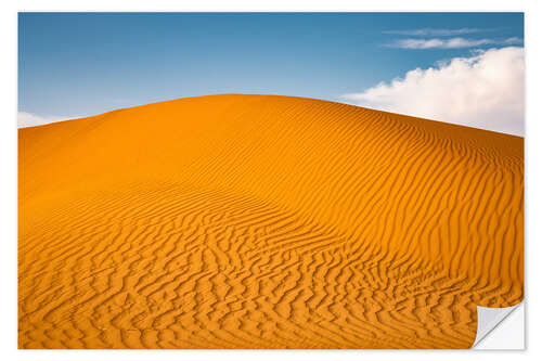 Selvklebende plakat Sand dune, Sahara, Morocco