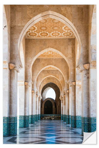 Selvklebende plakat Arabic style corridor, Morocco