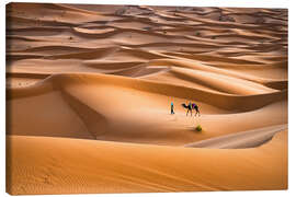 Canvastavla  Travelling through desert, Morocco - Matteo Colombo
