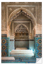 Selvklebende plakat Moroccan architecture, Marrakesh