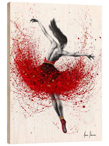 Wood print Scarlet Sensation Dance