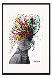 Gerahmter Kunstdruck Party Papagei